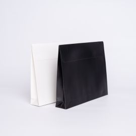 Busta di carta personalizzata Noblesse 23x4x18 CM | POCHETTE NOBLESSE | STAMPA SERIGRAFICA SU UN LATO IN DUE COLORI