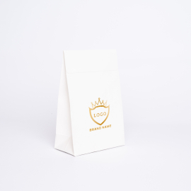 Busta di carta personalizzata Noblesse 12x6x18 CM | POCHETTE NOBLESSE | STAMPA SERIGRAFICA SU UN LATO IN UN COLORE