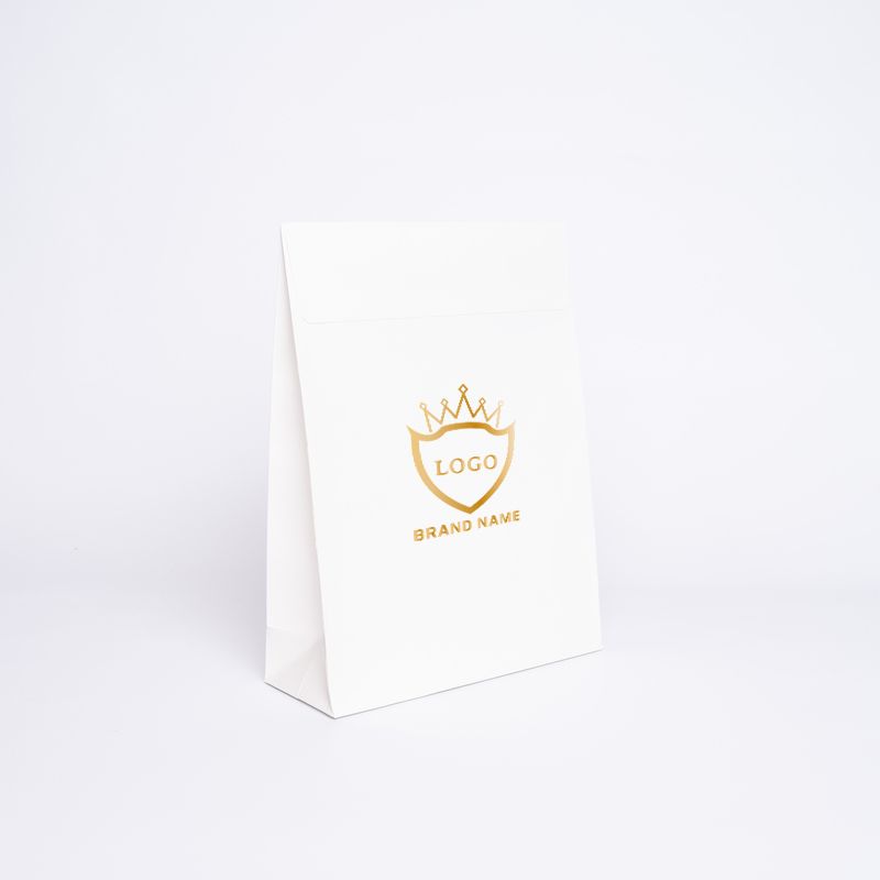 Busta di carta personalizzata Noblesse 22x8x29 CM | POCHETTE NOBLESSE | STAMPA A CALDO Busta di carta personalizzata Noblesse 22x8x29 CM | POCHETTE NOBLESSE | STAMPA A CALDO