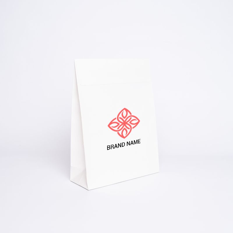 Busta di carta personalizzata Noblesse 22x8x29 CM | POCHETTE NOBLESSE | STAMPA SERIGRAFICA SU UN LATO IN DUE COLORI