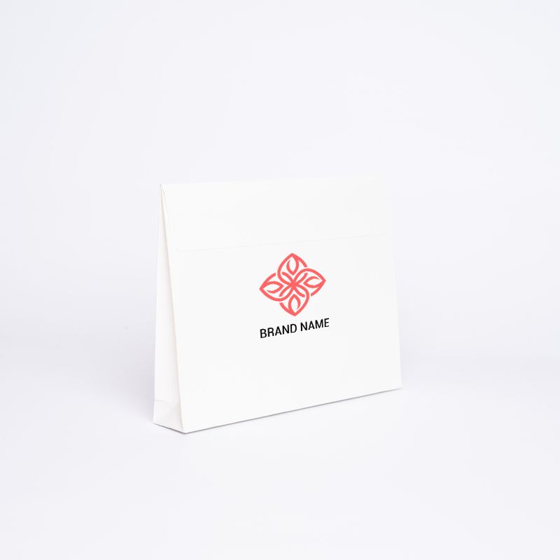 Busta di carta personalizzata Noblesse 23x4x18 CM | POCHETTE NOBLESSE | STAMPA SERIGRAFICA SU UN LATO IN DUE COLORI
