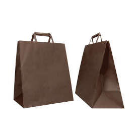 28x17x32 CM 28x17x32 CM | BOX BORSA IN CARTA| STAMPA FLESSIVA A UN COLORE SU AREE PREVISTE SU ENTRAMBI I LATI