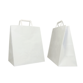 28x17x32 CM 28x17x32 CM | BOX BORSA IN CARTA| STAMPA FLESSIVA A UN COLORE SU AREE PREVISTE SU ENTRAMBI I LATI