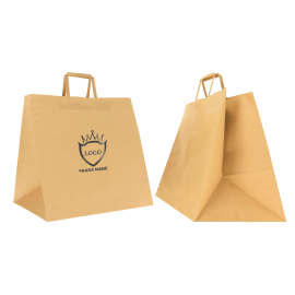 40X35X35 CM 40X35X35 CM | BOX PAPER BAG | FLEXO PRINTING IN UN COLORESU ENTRAMBI I LATI | CARTA KRAFT BIANCA/NATURALE