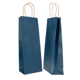 14x09x38 14x09x38 CM | BORSA DI CARTA SAFARI PER BOTTIGLIE | STAMPA FLEXO A UN COLORE SU AREE PRE-DETERMINATE SU ENTRAMBI I LATI