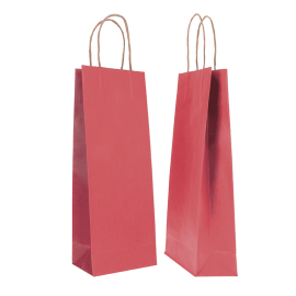 14x09x38 14x09x38 CM | BORSA DI CARTA SAFARI PER BOTTIGLIE | STAMPA FLEXO A UN COLORE SU AREE PRE-DETERMINATE SU ENTRAMBI I LATI