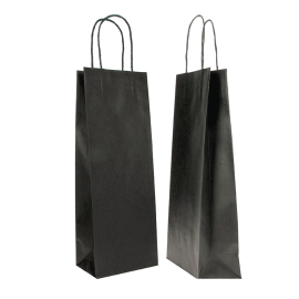 14x09x38 14x09x38 CM | BORSA DI CARTA SAFARI PER BOTTIGLIE | STAMPA FLEXO A UN COLORE SU AREE PRE-DETERMINATE SU ENTRAMBI I LATI