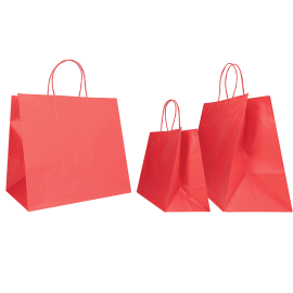 25x15x24+6 25x15x24+6 CM | SAFARI PAPER BAG WIDE BACKGROUND | FLEXO PRINTING IN UN COLORESU ENTRAMBI I LATI | CARTA KRAFT BIA...