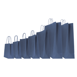 14X09X20 14X09X20 CM | PAPER BAG SAFARI | STAMPA FLEXO A UN COLORE SU AREE PREFISSATE SU ENTRAMBI I LATI
