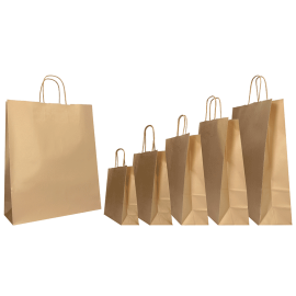 22x10x29 22x10x29 CM | PAPER BAG SAFARI | STAMPA FLEXO A UN COLORE SU AREE PREFISSATE SU ENTRAMBI I LATI