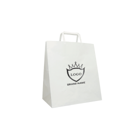 28x17x32 CM 28x17x32 CM | BOX BORSA IN CARTA| STAMPA FLESSIVA A UN COLORE SU AREE PREVISTE SU ENTRAMBI I LATI