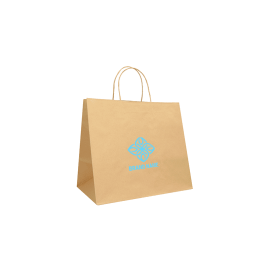 25x15x24+6 25x15x24+6 CM | SAFARI PAPER BAG WIDE BACKGROUND | FLEXO PRINTING IN UN COLORESU ENTRAMBI I LATI | CARTA KRAFT BIA...