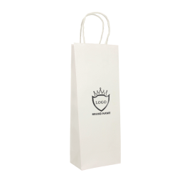14x09x38 14x09x38 CM | BORSA DI CARTA SAFARI PER BOTTIGLIE | STAMPA FLEXO A UN COLORE SU AREE PRE-DETERMINATE SU ENTRAMBI I LATI