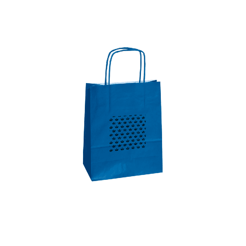 18X07X24 18X07X24 CM | PAPER BAG SAFARI | STAMPA FLEXO A UN COLORE SU AREE PREFISSATE SU ENTRAMBI I LATI